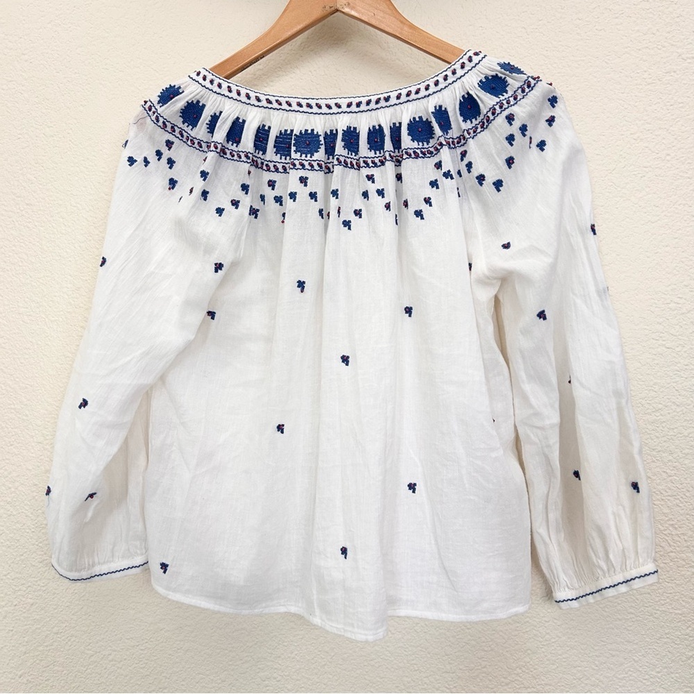 $193 VELVET BY GRAHAM & SPENCER
Lynette Embroidered Cotton Top XS oversized - Picture 8 of 12